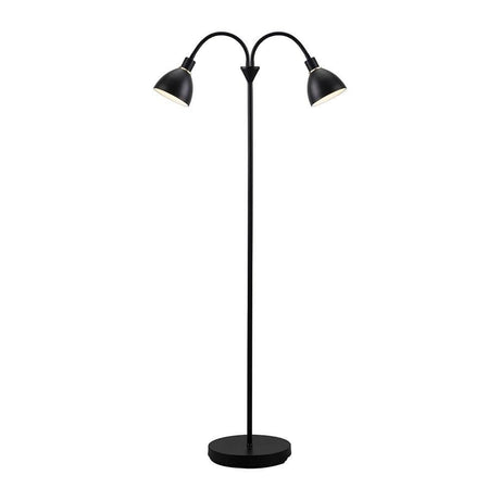 Ray Stehleuchte 159cm Schwarz mit drehbaren Lampenköpfen für elegantes Licht und stilvolle Akzente.