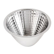 Reflektor 20° for LED 3-fase skinne spotlight Lunos i sølvfarget utseende med vertikale riller.