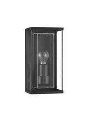 Regina Außenwandleuchte Doppelt Verglast E27 Anthrazit IP65, moderne Außenlampe mit klarem Glas und elegantem Design