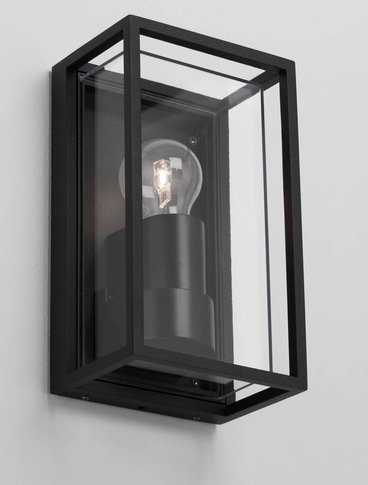 Regina Außenwandleuchte Einfach Verglast E27 Anthrazit IP65 an der Wand montiert, modernes Design in Anthrazit.
