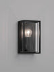 Regina Außenwandleuchte Einfach Verglast E27 Anthrazit IP65 an der Wand, modernes Design mit klaren Linien.