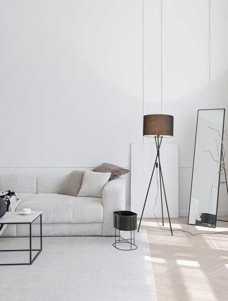 Retro Stehlampe Schwarz