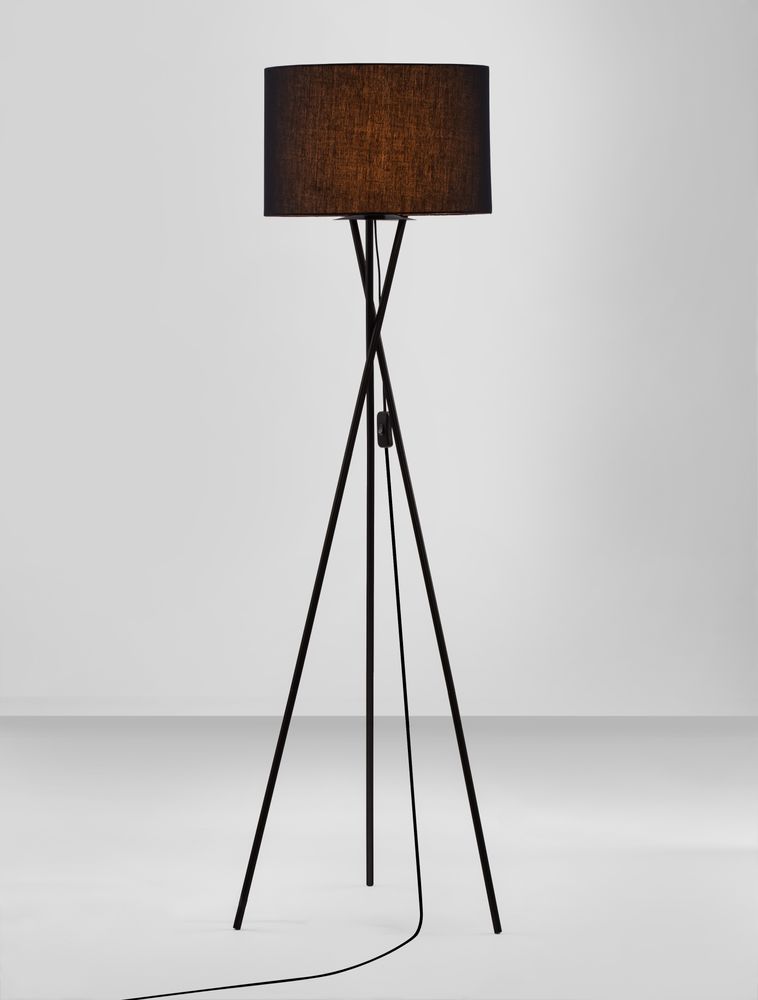 Retro Stehlampe Schwarz