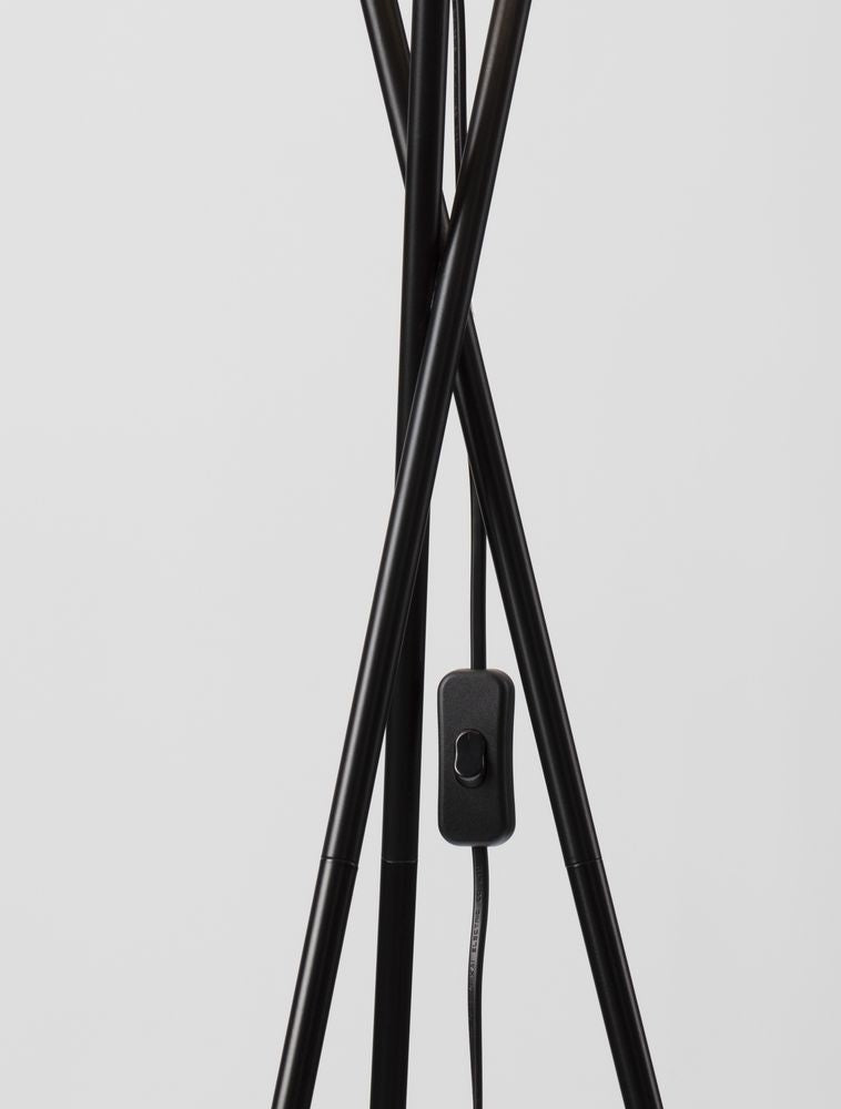 Retro Stehlampe Schwarz