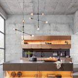 Candeeiro suspenso RetroStick 3 luzes 73cm cobre