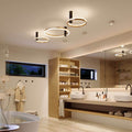s.luce Ring Air LED Wandleuchte und Deckenlampe im modernen Badezimmer mit elegantem Design.