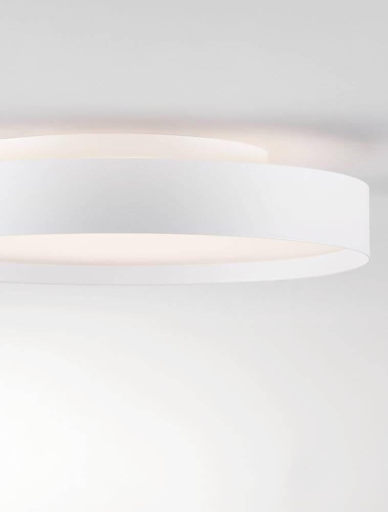 Roi Deckenleuchte Ø 40cm von Nova Luce, dimmbar mit TRIAC, moderne Lichtgestaltung in Weiß.