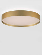 Roi Deckenleuchte Ø 40cm von Nova Luce, dimmbar, TRIAC, goldfarbener Rahmen, DIP-Switch-Funktion, warmes Licht 2700-3000K.