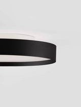 Schwarze Roi Deckenleuchte Ø 40cm, dimmbar mit DIP-Switch-Funktion für Lichtfarbwechsel.