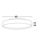 Roi Deckenleuchte Ø 40cm mit Dimmfunktion und DIP-Switch zur Lichtfarbenänderung von Nova Luce.