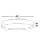 Roi Deckenleuchte Ø 50cm 2700 3000K technische Zeichnung mit Maßen von 50 cm Durchmesser und 8,5 cm Höhe.