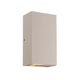 Rold Flat LED Wandleuchte IP54 in minimalistischem Design mit kubistischer Form und sandiger Farbe.