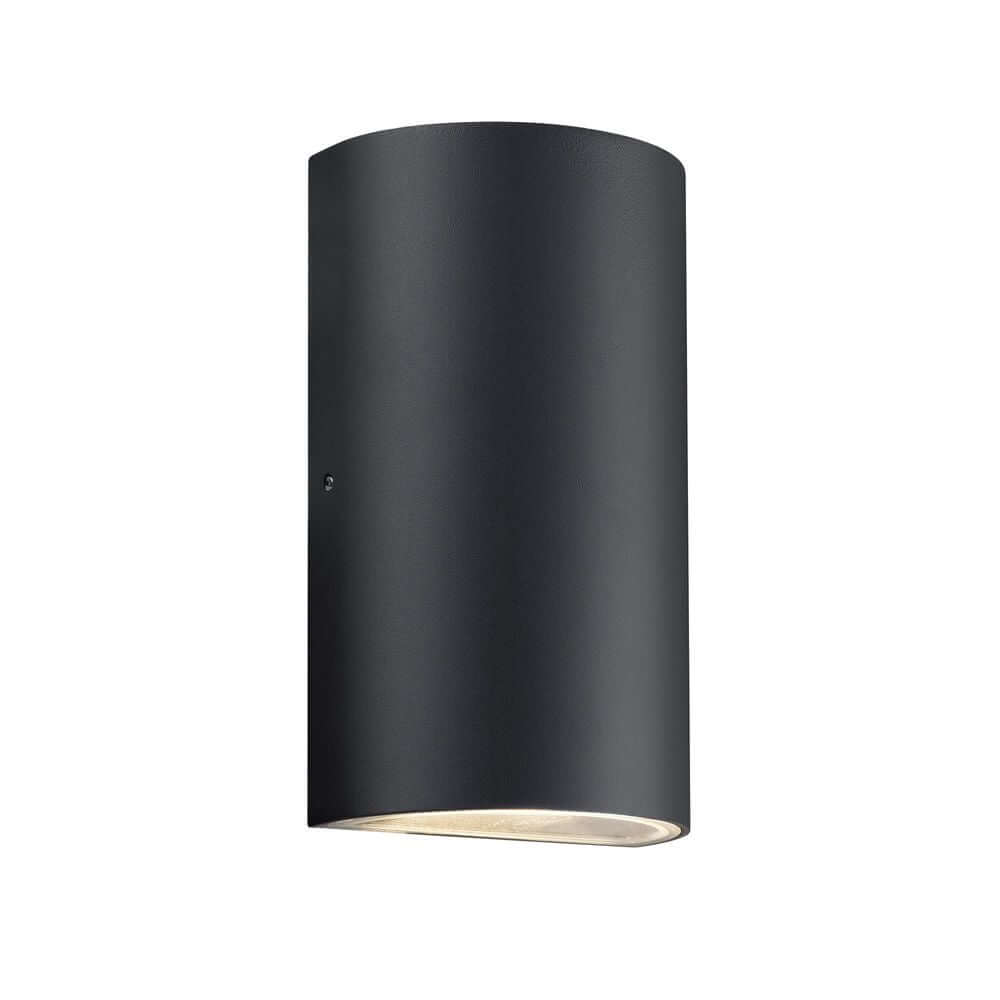 Rold LED Außen-Wandleuchte IP44 Schwarz, stilvolle Wandlampe aus schwarzem Material.