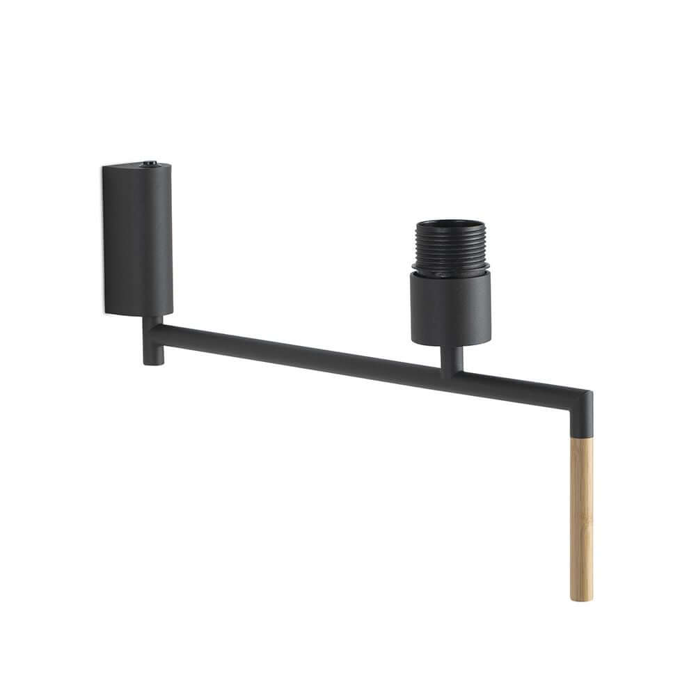 Ron Wandlampe Anthrazit (ohne Schirm) mit beweglicher Halterung und E27-Fassung.