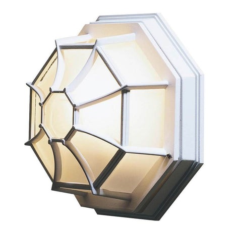 Roof buitenwandlamp wit, gefrost acrylglas in modern design voor stijlvolle buitenverlichting.