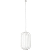 s.luce Rooms M suspension grillagée directe et indirecte Ø30 cm en blanc, design moderne avec structure métallique fine.