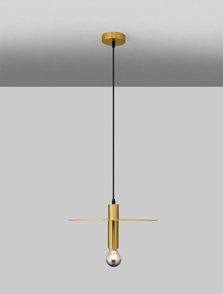 Royal Pendelleuchte E27 Ø 35cm in gold mit dimmbarem Hängestrahler für moderne Beleuchtung.