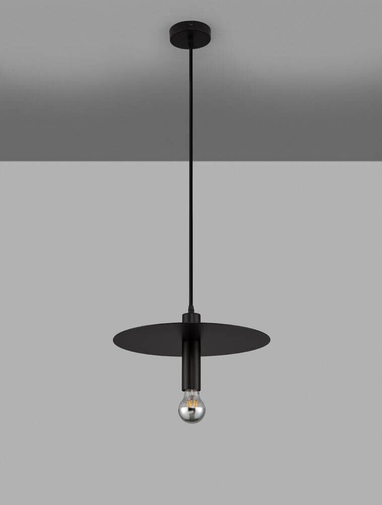 Royal Pendelleuchte E27 Ø 35cm in Schwarz, ideal für moderne Innenräume und dimmbare Beleuchtung.
