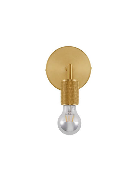 Royal wall light Ø 12cm E27 with a gold-colored metal finish and an elegant bulb.