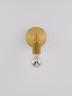 Vintage Wandleuchte in Gold mit E27-Fassung, ideal für Flur oder Wohnzimmer, zeitloses Design.