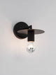 Royal Wandleuchte Ø 12cm mit Abstellfläche E27 in modernem Design mit Schwarz und Chrom. Elegante Lichtakzente.