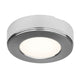 Rundes Einbaugehäuse für 3W Downlight Chrom in modernem Design, geeignet für Decken- und Unterschrankmontage.