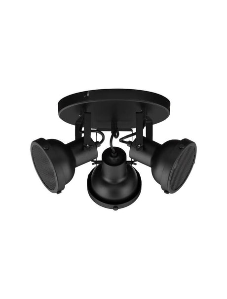 Lámpara de techo ruvi GU10 3 pilas Ø 24 cm Negro