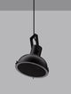 Ruvi Pendelleuchte E27 Ø 22cm Schwarz in mattem Schwarz, ideal für modernes Wohnen und Esszimmer.