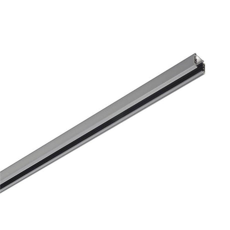 S-Track 3P.-Aufbauschiene Silbergrau 1m aus Aluminium, ideal für die Montage an Wand oder Decke.