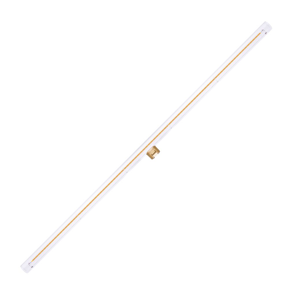S14d LED Linienleuchte 100cm in Warmweiß 1900K, dimmbar, geeignet für Badezimmer und Küche.