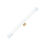 S14d LED Linienleuchte 30cm Extra Warmweiß 2200K Dimmbar Blick auf die LED-Lampe mit Fassung S14d und transparentem Design.