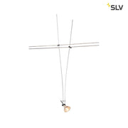 Rope light for Tenseo 12V cable system QR-C51 chrome, 1 piece mounted on two steel cables.
