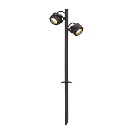 Sitra 360 SL Spike Outdoor spike light with two lights, anthracite, with two rotatable and pivotable lamp heads.