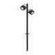 Sitra 360 SL Spike Outdoor Spiessleuchte Zweiflammig Anthrazit mit zwei dreh- und schwenkbaren Leuchtenköpfen.