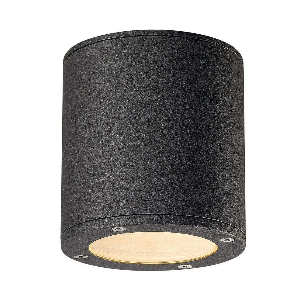 SITRA CEILING Deckenleuchte rund anthrazit GX53 max. 9W, elegante Aluminium- und Glasleuchte für den Außenbereich.