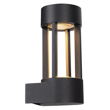 SLOTS WALL Wandleuchte anthrazit 6,3W LED Warmweiß mit warmweißem Licht und IP44 Schutzart.