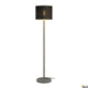 Adegan Manila Outdoor Stehlampe IP44 Rattan mit schwarzem Lampenschirm und modernem Design, ideal für Außenbereiche.