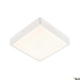 SLV Ainos Square LED Wand- & Deckenleuchte in Weiß, wasserfest und robust für den Außenbereich.