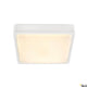 Ainos Square LED Wand- & Deckenauleuchte IP65 CCT in quadratischer Form mit opaler Leuchtfläche.