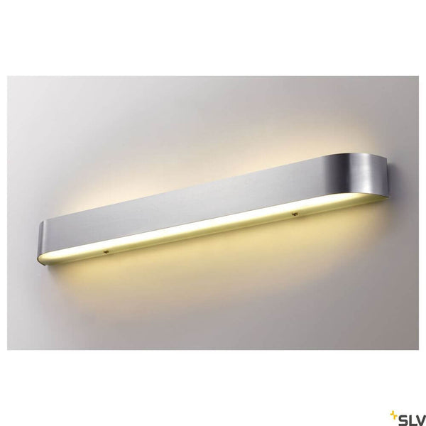 Arlina 60 Wandlampe 3000K Alu, längliche LED-Wandaufbauleuchte aus gebürstetem Aluminium