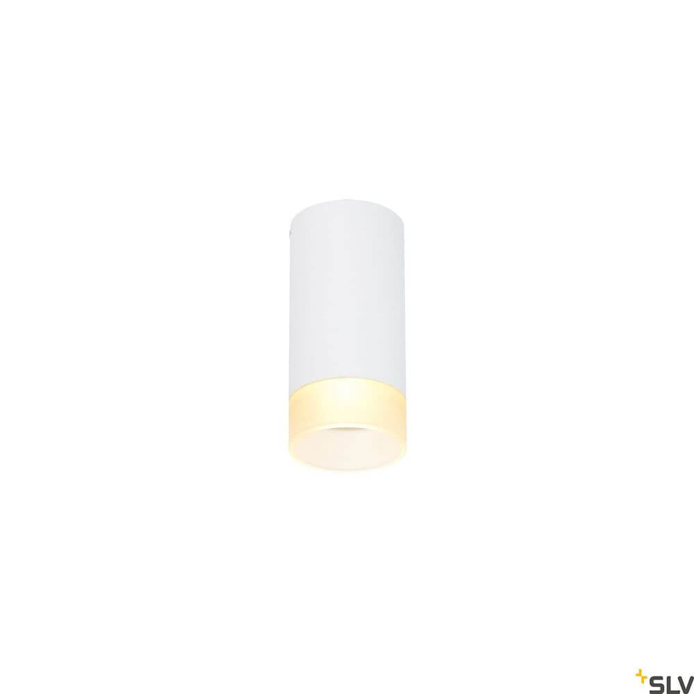 Astina Deckenleuchte QPAR51 Weiß in weiß mit goldener Unterseite, ideal für moderne Raumbeleuchtung.
