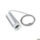 Astina Pendellampe QPAR51 Grau - moderne Aluminium Pendelleuchte mit Kabel für stilvolle Innenräume.