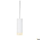 Astina Pendellampe QPAR51 Weiß hängend mit modernem Design und stilvollem, neutralem Farbton.