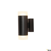 Astina Wandlampe QPAR51 Up & Down Schwarz, schwarze SLV Wandleuchte mit zylindrischer Form und Lichtaustritt oben und unten