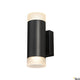Astina Wandlampe QPAR51 Up & Down Schwarz in modernem Design mit elegantem Schwarz und warmem Licht.