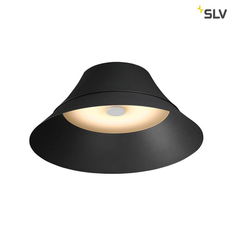 Bato 45 LED Deckenaufbauleuchte Schwarz mit modernem Design und eingebautem Licht.