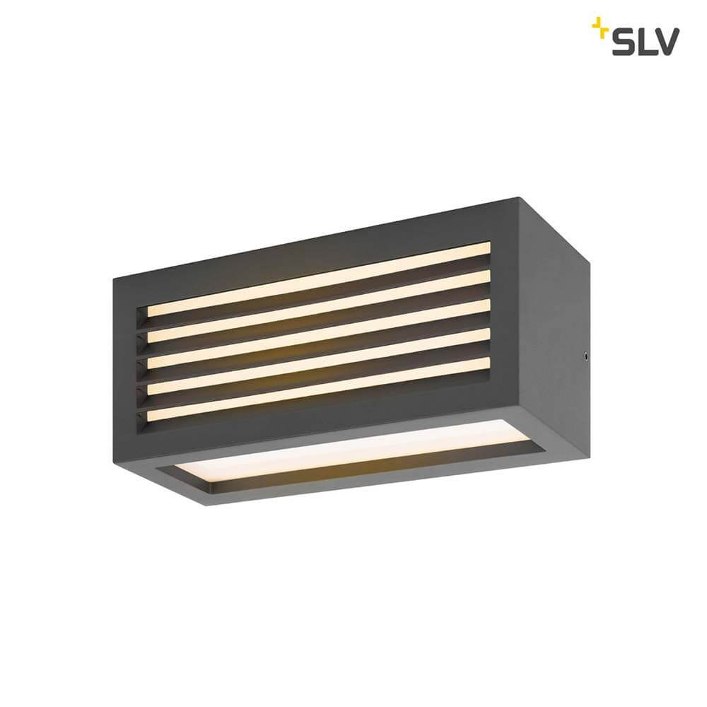 Box-L LED Außen-Aufbauleuchte Anthrazit IP44 mit modernem Design und IP44 Schutzart für Außenbereiche.