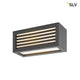 Box-L LED Außen-Aufbauleuchte Anthrazit IP44 mit modernem Design und IP44 Schutzart für Außenbereiche.