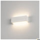 Chrombo LED Wandaufbauleuchte 3000K in weiß lackiertem Stahl mit satiniertem Glas, Wandbeleuchtung.