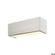 Chrombo LED Wandaufbauleuchte 3000K in modernem Design mit weiß lackiertem Stahl und satiniertem Glas.